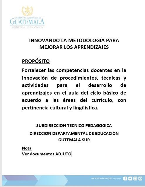 mejorar-aprendizaje Mejorar aprendizaje de la docencia DIDEDUC Guatemala Sur
